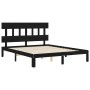 Estructura de cama con cabecero madera maciza negro 160x200 cm de vidaXL, Camas y somieres - Ref: Foro24-3193610, Precio: 164...