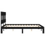 Estructura de cama con cabecero madera maciza negro 160x200 cm de vidaXL, Camas y somieres - Ref: Foro24-3193610, Precio: 164...