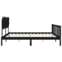 Estructura de cama con cabecero madera maciza negro 120x200 cm de vidaXL, Camas y somieres - Ref: Foro24-3193465, Precio: 168...