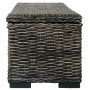 Kubu Rattan-Aufbewahrungsbox aus massivem schwarzem Mangoholz, 120 cm von vidaXL, Bänke für Hallen und Lager - Ref: Foro24-28...