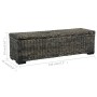 Caja de almacenaje ratán kubu madera maciza mango negro 120cm de vidaXL, Bancos para recibidores y almacenamiento - Ref: Foro...