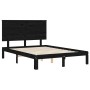 Estructura cama de matrimonio con cabecero madera maciza negra de vidaXL, Camas y somieres - Ref: Foro24-3193635, Precio: 153...