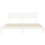 White solid wood bed frame with headboard 200x200 cm by vidaXL, Beds and slatted bases - Ref: Foro24-3193747, Price: 168,32 €...