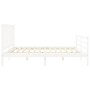 White solid wood bed frame with headboard 200x200 cm by vidaXL, Beds and slatted bases - Ref: Foro24-3193877, Price: 147,99 €...