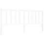 White solid wood bed frame with headboard 200x200 cm by vidaXL, Beds and slatted bases - Ref: Foro24-3193877, Price: 147,41 €...