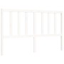 Double bed frame with white solid wood headboard by vidaXL, Beds and slatted bases - Ref: Foro24-3193862, Price: 136,99 €, Di...