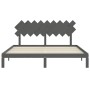 Estructura cama de matrimonio con cabecero madera maciza gris de vidaXL, Camas y somieres - Ref: Foro24-3193743, Precio: 164,...