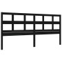 Bed frame with black solid wood headboard 200x200 cm by vidaXL, Beds and slatted bases - Ref: Foro24-3194855, Price: 168,25 €...