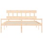 Double bed for seniors solid wood headboard by vidaXL, Beds and slatted bases - Ref: Foro24-3195431, Price: 182,98 €, Discoun...