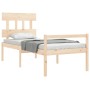 Seniorenbett mit Massivholz-Kopfteil von vidaXL, Betten und Lattenroste - Ref: Foro24-3195376, Preis: 114,45 €, Rabatt: %