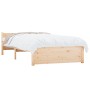 Estructura de cama madera maciza 90x190 cm de vidaXL, Camas y somieres - Ref: Foro24-832906, Precio: 121,56 €, Descuento: %