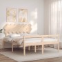 Cama de matrimonio para personas mayores cabecero madera maciza de vidaXL, Camas y somieres - Ref: Foro24-3195551, Precio: 15...