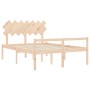 Double bed for seniors solid wood headboard by vidaXL, Beds and slatted bases - Ref: Foro24-3195551, Price: 157,46 €, Discoun...