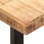 Banco de madera maciza de mango sin tratar y acero 110 cm de vidaXL, Bancos para recibidores y almacenamiento - Ref: Foro24-2...