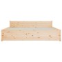 Solid wood bed frame 140x190 cm by vidaXL, Beds and slatted bases - Ref: Foro24-832921, Price: 169,80 €, Discount: %