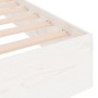 Estructura de cama madera maciza blanca 120x200 cm de vidaXL, Camas y somieres - Ref: Foro24-832992, Precio: 164,15 €, Descue...