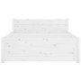 White solid wood bed frame 100x200 cm by vidaXL, Beds and slatted bases - Ref: Foro24-832932, Price: 161,15 €, Discount: %