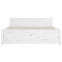 Estructura de cama madera maciza blanca 135x190 cm de vidaXL, Camas y somieres - Ref: Foro24-832917, Precio: 210,92 €, Descue...