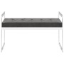 Velvet and gray stainless steel bench 97 cm by vidaXL, Benches for halls and storage - Ref: Foro24-289042, Price: 78,88 €, Di...