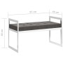 Bank aus Samt und grauem Edelstahl, 97 cm von vidaXL, Bänke für Hallen und Lager - Ref: Foro24-289042, Preis: 78,88 €, Rabatt: %