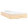 Solid wood bed frame 100x200 cm by vidaXL, Beds and slatted bases - Ref: Foro24-832996, Price: 117,44 €, Discount: %