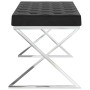 Stainless steel and black velvet bench 97 cm by vidaXL, Benches for halls and storage - Ref: Foro24-289053, Price: 116,22 €, ...