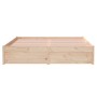 Estructura de cama madera maciza de pino 135x190 cm de vidaXL, Camas y somieres - Ref: Foro24-833231, Precio: 150,39 €, Descu...