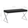 Stainless steel and black velvet bench 97 cm by vidaXL, Benches for halls and storage - Ref: Foro24-289053, Price: 116,22 €, ...