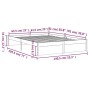 Estructura de cama madera maciza de pino 135x190 cm de vidaXL, Camas y somieres - Ref: Foro24-833231, Precio: 150,39 €, Descu...