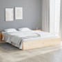 Estructura de cama doble pequeña madera maciza 120x190 cm de vidaXL, Camas y somieres - Ref: Foro24-833016, Precio: 125,55 €,...