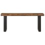 Solid recycled wood and steel bench 110 cm by vidaXL, Benches for halls and storage - Ref: Foro24-286458, Price: 121,15 €, Di...