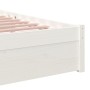 Estructura de cama madera maciza de pino blanco 100x200 cm de vidaXL, Camas y somieres - Ref: Foro24-833238, Precio: 135,05 €...