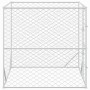 Outdoor dog kennel made of galvanized silver steel, measuring 2x2x2 meters. by vidaXL, Dog kennels and fences - Ref: Foro24-1...