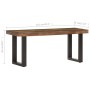 Solid recycled wood and steel bench 110 cm by vidaXL, Benches for halls and storage - Ref: Foro24-286458, Price: 121,15 €, Di...