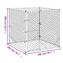 Outdoor dog kennel made of galvanized silver steel, measuring 2x2x2 meters. by vidaXL, Dog kennels and fences - Ref: Foro24-1...