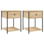 Nightstands 2 pcs engineered wood Sonoma oak 44x45x58 cm by vidaXL, Nightstands - Ref: Foro24-825846, Price: 70,11 €, Discoun...