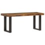 Solid recycled wood and steel bench 110 cm by vidaXL, Benches for halls and storage - Ref: Foro24-286458, Price: 121,15 €, Di...