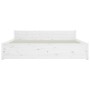 Estructura de cama de madera maciza blanca 140x190 cm de vidaXL, Camas y somieres - Ref: Foro24-832922, Precio: 213,58 €, Des...