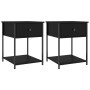 Nightstands 2 pcs engineered wood black 44x45x58 cm by vidaXL, Nightstands - Ref: Foro24-825844, Price: 72,35 €, Discount: %