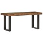 Solid recycled wood and steel bench 110 cm by vidaXL, Benches for halls and storage - Ref: Foro24-286458, Price: 121,15 €, Di...