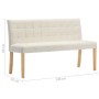 Cream velvet bench 140 cm by vidaXL, Benches for halls and storage - Ref: Foro24-288577, Price: 241,79 €, Discount: %