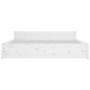 White solid wood bed frame 160x200 cm by vidaXL, Beds and slatted bases - Ref: Foro24-832952, Price: 231,69 €, Discount: %