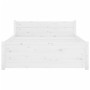 White solid wood single bed frame 75x190 cm by vidaXL, Beds and slatted bases - Ref: Foro24-832902, Price: 137,01 €, Discount: %