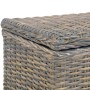 Rattan Kubu and solid mango wood storage box gray 120 cm by vidaXL, Benches for halls and storage - Ref: Foro24-285797, Price...