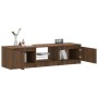 TV cabinet with LED lights oak brown 140x40x35.5 cm by vidaXL, TV Furniture - Ref: Foro24-822683, Price: 112,25 €, Discount: %