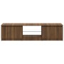 TV cabinet with LED lights oak brown 140x40x35.5 cm by vidaXL, TV Furniture - Ref: Foro24-822683, Price: 112,25 €, Discount: %