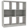 Estantería librería contrachapada gris hormigón 97,5x29,5x100cm de vidaXL, Librerías y estanterías - Ref: Foro24-800175, Prec...