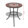 Terracotta and white mosaic terrace bistro table, 60 cm. by vidaXL, Garden tables - Ref: Foro24-41534, Price: 91,46 €, Discou...