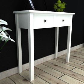 Dressing table console table with two white drawers by vidaXL, Side tables - Ref: Foro24-241145, Price: 157,91 €, Discount: %