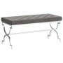 Stainless steel and gray velvet bench 99 cm by vidaXL, Benches for halls and storage - Ref: Foro24-289046, Price: 109,07 €, D...